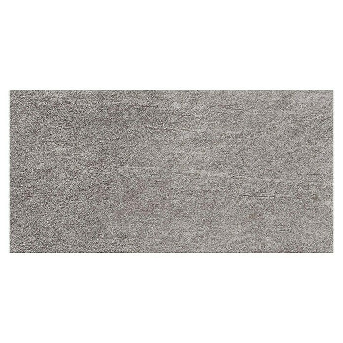 Feinsteinzeugfliese (30 x 60 cm, Silbergrau, Unglasiert)