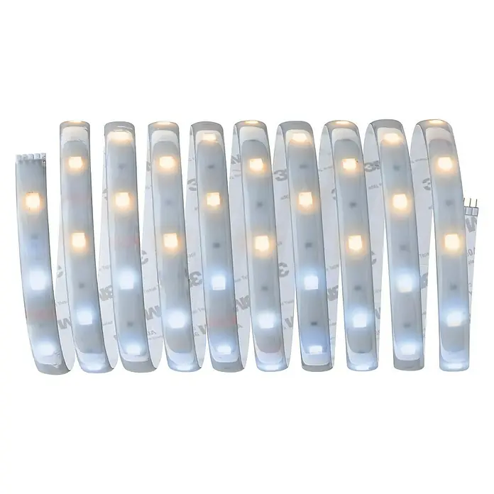 Paulmann MaxLED 250 Tira LED - 3 m, Blanco neutro, IP44 - Tira de LED con LEDs blancos cálidos y blancos fríos, ideal para iluminación ambiental y detalles en interiores. Flexible y fácil de instalar.