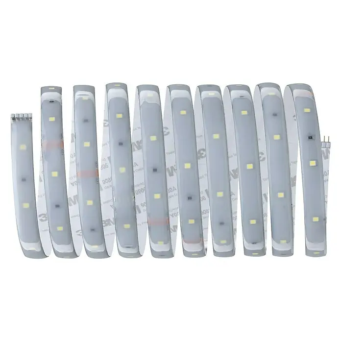 Paulmann MaxLED 250 Tira LED - Largo: 3 m, Color de luz: Blanco diurno, 12 W, 900 lm, IP44 - Una tira de LED con cinta 3M impresa. Ideal para iluminar rincones oscuros e iluminación decorativa.