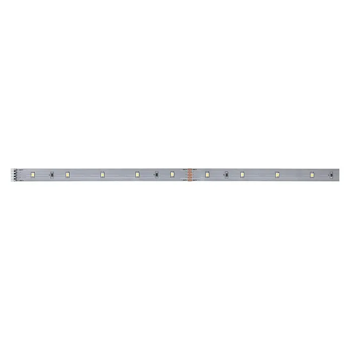 Paulmann MaxLED 250 Tira LED - Largo: 1 m, Color de luz: Blanco diurno, 4 W, 300 lm, IP20 - Tira LED: Tira LED plateada con pequeños LEDs cuadrados espaciados uniformemente para una iluminación consistente y diseño minimalista.