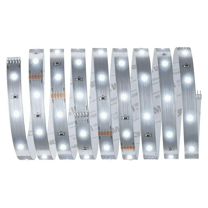 Paulmann MaxLED 250 Tira LED - Largo: 2,5 m, Color de luz: Blanco diurno, 10 W, 750 lm, IP20 - Tira LED flexible con LEDs blancos brillantes y adhesivo para una fácil instalación, perfecta para diversas aplicaciones de iluminación.
