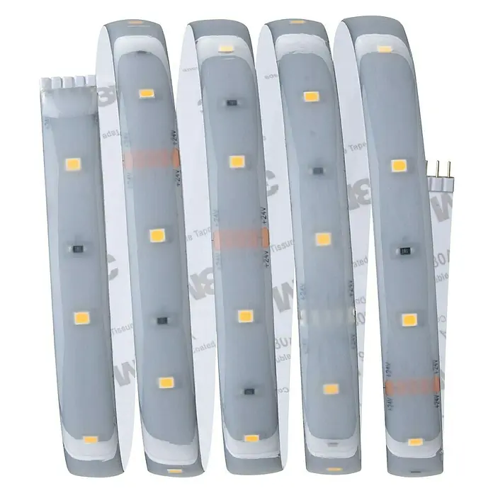 Paulmann MaxLED 250 Tira LED - Largo: 1,5 m, Color de luz: Blanco cálido, 6 W, 360 lm, IP44 - Tira de LED con LED amarillos y cinta adhesiva en la parte posterior, mostrada enrollada. Ideal para iluminación indirecta.