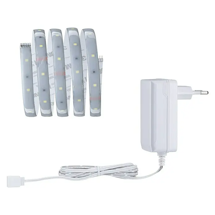 Paulmann MaxLED 250 LED-Band Basisset Protecting Cover IP44 - Länge: 1,5 m, Lichtfarbe: Tageslichtweiß, 6 W, 360 lm, IP44 - LED-Streifen mit Netzteil. Der flexible LED-Streifen ist perfekt für indirekte Beleuchtung und Akzente im Innenbereich.