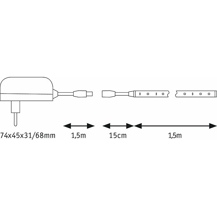 Paulmann LED-Band SimpLED1,5 m, 5 W Sketch