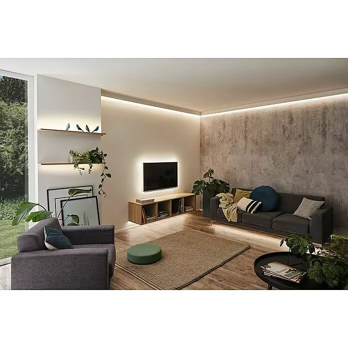 Paulmann MaxLED 250 LED-Band Basisset IP44 - Länge: 3 m, Lichtfarbe: Warmweiß, 12 W, 720 lm, 24 V, IP44 - Stimmungsaufnahme