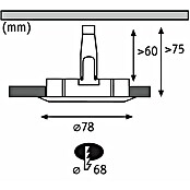 Paulmann LED-Einbauleuchte Nova (6,5 W, Eisen gebürstet, Warmweiß, Gesamtstückzahl: 3 Stk.) | BAUHAUS