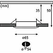 Paulmann LED-Einbauleuchte rund Nova Mini (4 W, Eisen gebürstet, IP44)