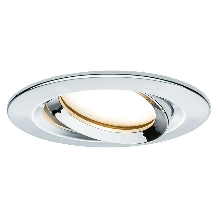 Paulmann LED-Einbauleuchten-Set rund Nova Plus - 6,8 W, Chrom, 3 Stk., Warmweiß - Einbaustrahler mit schwenkbarem Ring und hellem Licht, ideal für moderne Innenräume. Perfekt für gezielte Beleuchtung und stilvolles Ambiente.