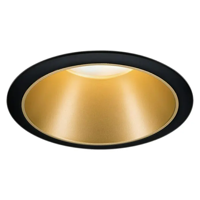 Paulmann LED-Einbauleuchte Cole - 19,5 W, Schwarz/Gold, Warmweiß, 3 Stk. - Einbauleuchte mit schwarzem Rahmen und goldener Innenseite. Elegantes Design für moderne Innenräume.