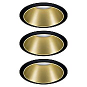 Paulmann Downlight LED empotrable Cole (19,5 W, Negro/Dorado, Blanco cálido, 3 ud.) | BAUHAUS