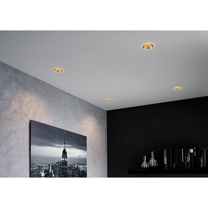 Paulmann LED-Einbauleuchte Cole (19,5 W, Weiß/Gold, Warmweiß, 3 Stk.) | BAUHAUS