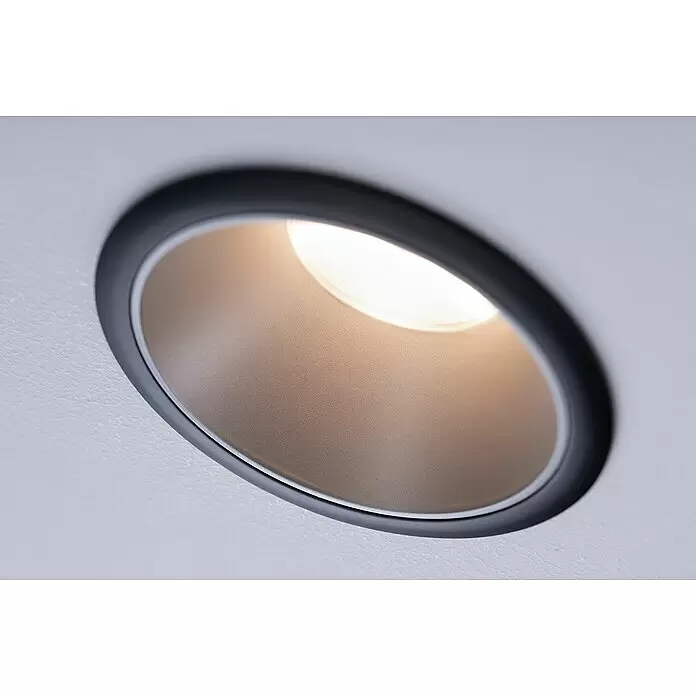 Paulmann LED-Einbauleuchte Cole - 6,5 W, Schwarz/Silber, Warmweiß, 1 Stk. - Anwendungsbeispiel