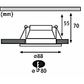 Paulmann LED-Einbauleuchte Cole (6,5 W, Schwarz/Silber, Warmweiß, 1 Stk.) | BAUHAUS
