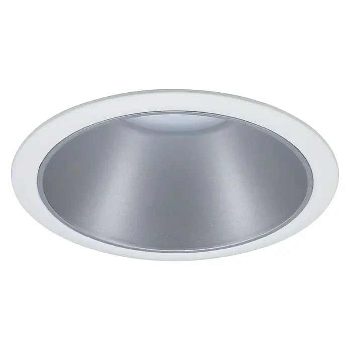 Paulmann LED-Einbauleuchte Cole - 6,5 W, Weiß/Silber, Warmweiß, 1 Stk. - Einbauleuchte mit silbernem Reflektor und weißem Rahmen für eine helle und moderne Beleuchtung in jedem Raum.