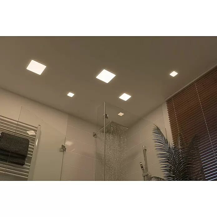 Paulmann LED-Panel Veluna VariFit - 8,5 W, L x B x H: 12,5 x 12,5 x 3,1 cm, Satin, Neutralweiß, 4.000 K - Stimmungsaufnahme