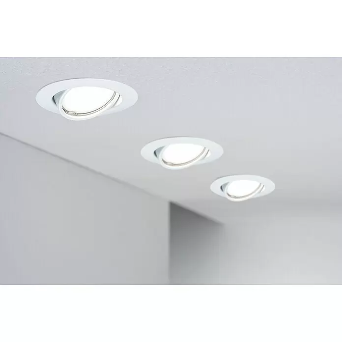 Paulmann Einbauleuchten-Set Base - 10 W, Weiß, 10 Stk. - Stimmungsaufnahme