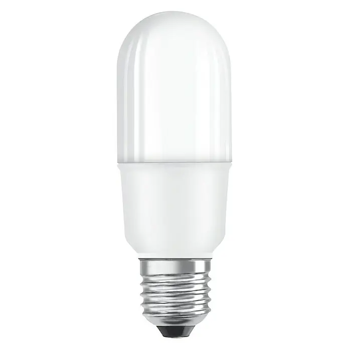 Osram Star LED-Lampe Vintage Glühlampenform E27 - E27, Nicht Dimmbar, Tageslichtweiß, 1.050 lm, 10 W - Nahaufnahme einer LED-Glühbirne mit Schraubsockel, die helles, effizientes Licht für moderne Beleuchtungsanwendungen bietet.