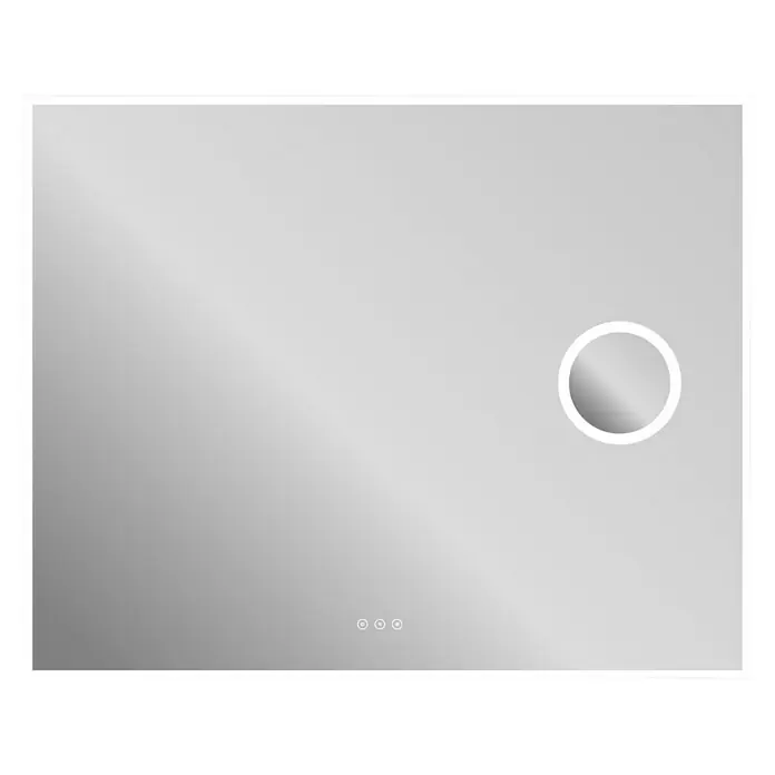 Espejo con luz Shira - 100 x 80 cm - Elegante espejo de baño rectangular iluminado con LED, que combina diseño moderno y funcionalidad para baños elegantes.