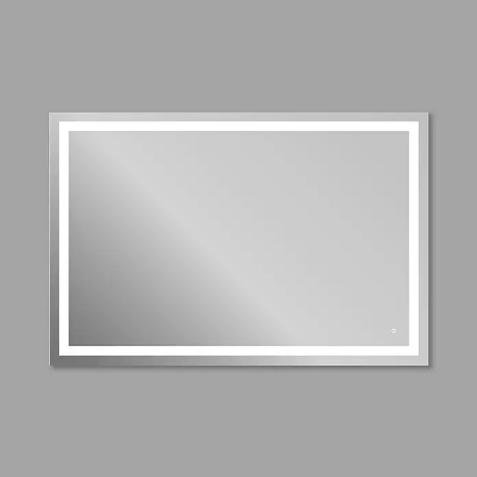 Camargue Espejo con luz Aitana - 120 x 80 cm, Función antivaho, 51 W - Espejo rectangular con iluminación LED y marco delgado, ideal para baños o vestidores.