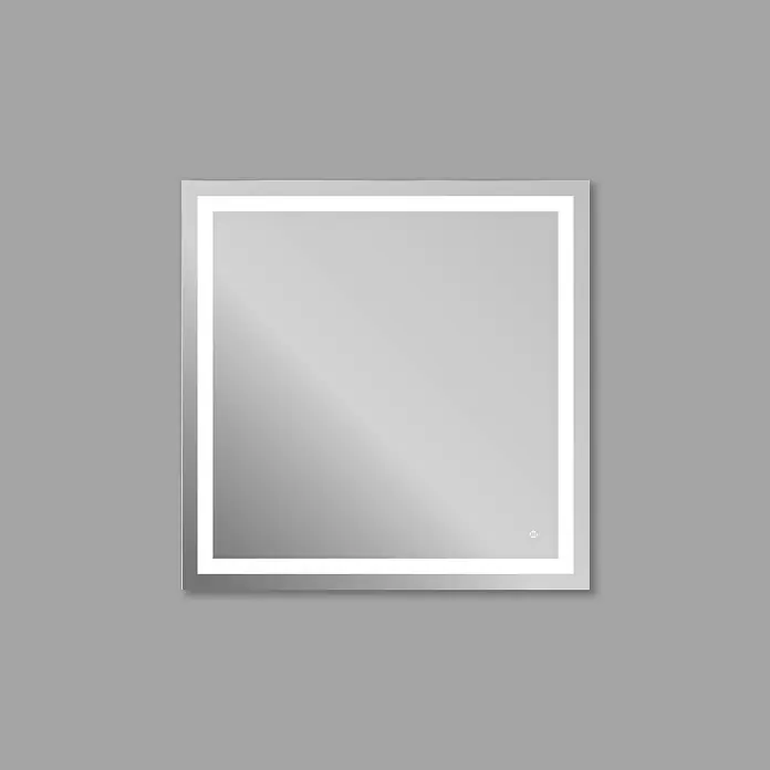 Camargue Espejo con luz Aitana - 80 x 80 cm, Función antivaho, 39 W - Un espejo cuadrado iluminado con un diseño moderno. Ideal para baños o vestidores, que ofrece una iluminación óptima.