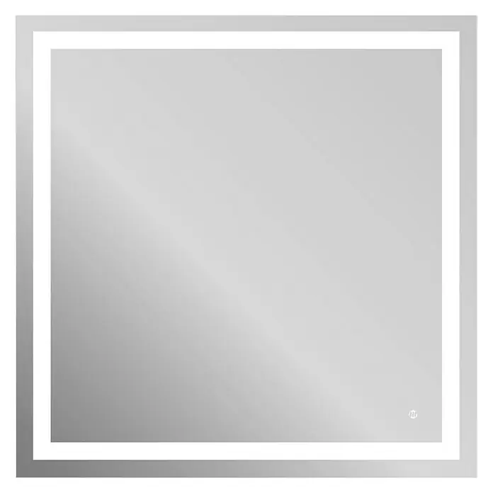 Camargue Espejo con luz Aitana - 80 x 80 cm, Función antivaho, 39 W - Espejo cuadrado con iluminación LED para baños, proporciona un ambiente elegante y una iluminación óptima.