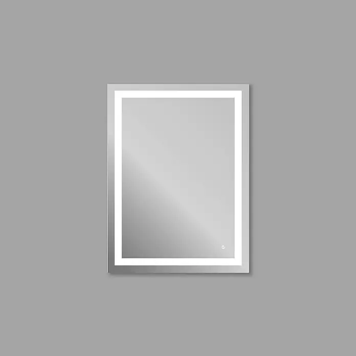 Camargue Espejo con luz Aitana - 60 x 80 cm, Función antivaho, 33 W - Espejo LED iluminado con marco rectangular, ideal para baños y vestidores, proporciona luz uniforme y un ambiente moderno.