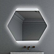 Espejo con luz LED Helix (An x Al: 80 x 70 cm)