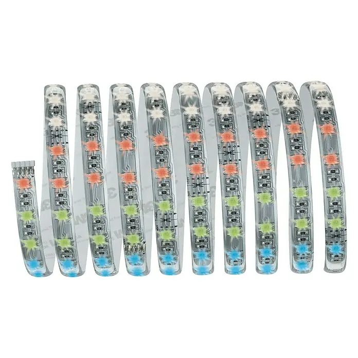 Paulmann MaxLED 500 Tira LED - 3 m, RGBW, 36 W - Tira de LED flexible con luces coloridas y respaldo autoadhesivo para una fácil instalación. Ideal para iluminación decorativa.