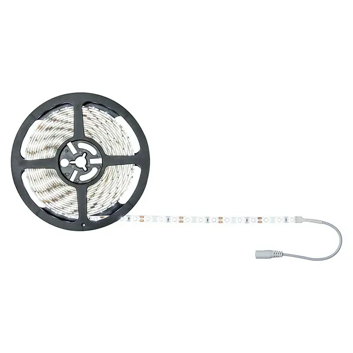 Paulmann LED-Band Strip - Länge: 5 m, Lichtfarbe: Tageslichtweiß, 17 W, 935 lm, 12 V - LED-Streifen auf einer Rolle mit Anschlusskabel. Ideal für indirekte Beleuchtung und dekorative Zwecke, flexibel und einfach zu installieren.