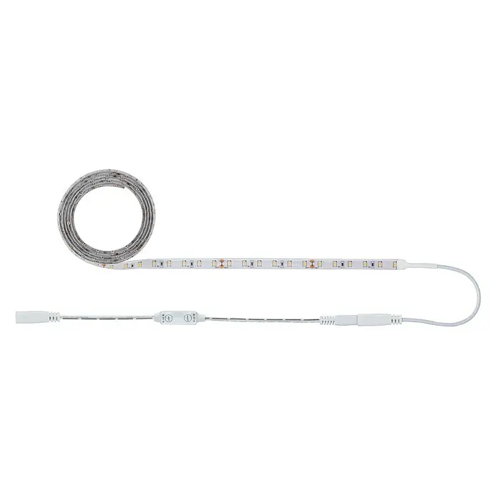 Paulmann Tira LED Set básico - Largo: 1,5 m, Color de luz: Blanco cálido, 17 W, 1.650 lm, 24 V - Tira de luces LED: Cinta LED flexible para iluminación ambiental, perfecta para acentuar espacios o crear iluminación indirecta.