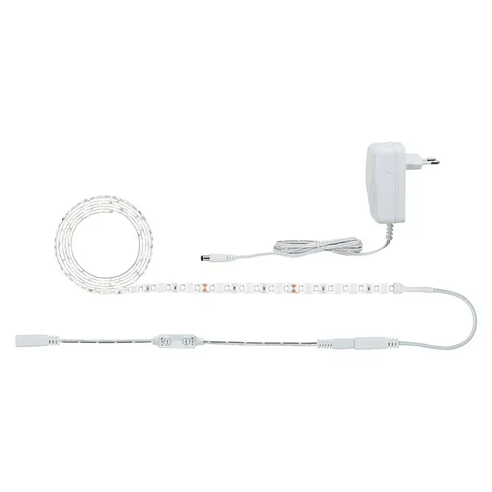Paulmann LED-Band Power Strip - Länge: 1,5 m, Lichtfarbe: Neutralweiß, 17 W, 1.650 lm, 24 V - LED-Lichtleiste mit Netzteil und Steuerung. Ideal für indirekte Beleuchtung und Akzentuierung in jedem Raum.