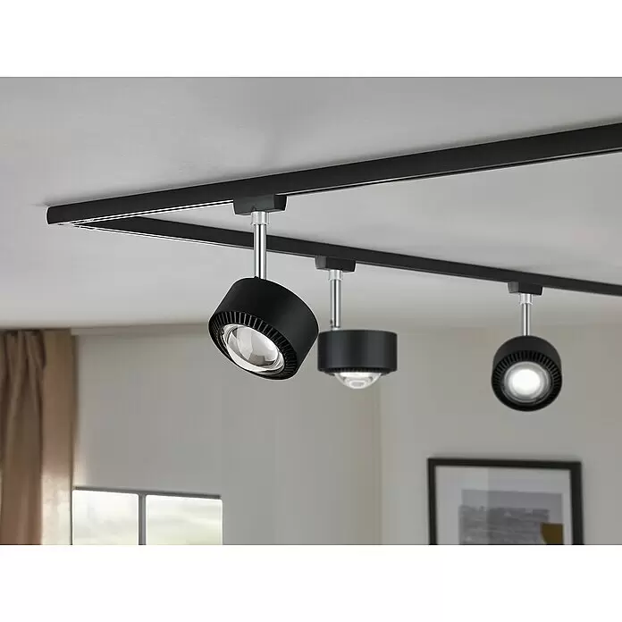 Paulmann URail LED-Spot Aldan - Schwarz, Chrom, 9,8 x 9,8 x 17 cm, Warmweiß - Stimmungsaufnahme