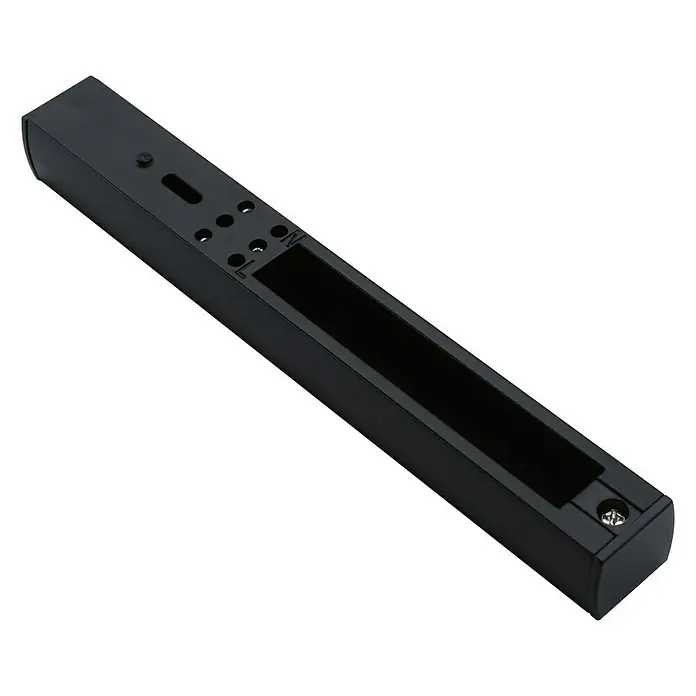 Paulmann URail End-Einspeisung - 16,1 cm, 1.000 W, Schwarz - Schwarze LED-Lichtleiste, ideal für moderne Innenräume. Kompaktes Design mit Aussparungen und Schraubbefestigung.