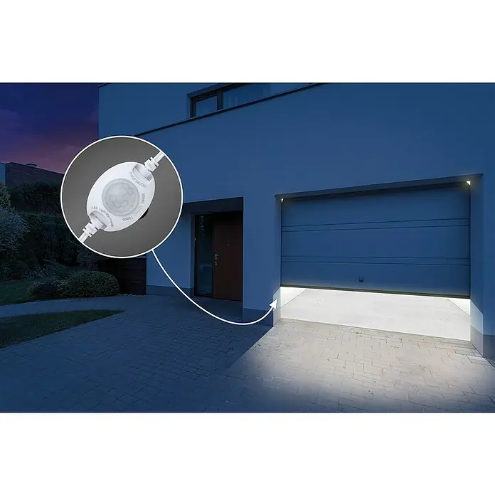 Paulmann MaxLED Sensor de movimiento - Blanco - Detector de movimiento para luces LED con sensibilidad y retardo ajustables para el control automático de la iluminación exterior.