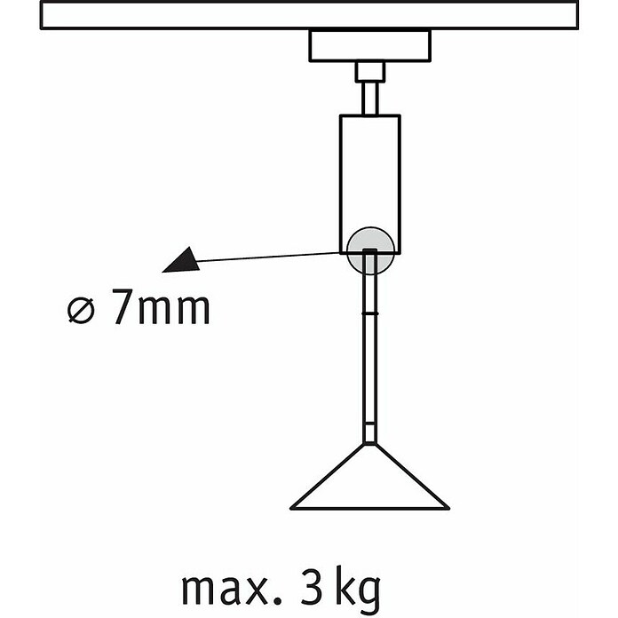 Paulmann URail Adaptador de péndulo universal (Negro) | BAUHAUS