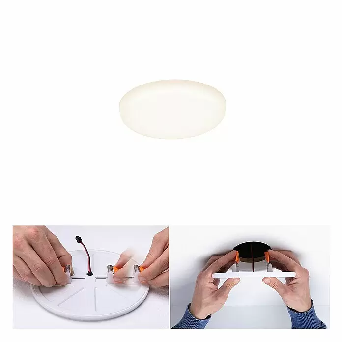 Paulmann LED-Panel rund Veluna VariFit - 4,5 W, Ø x H: 7,5 x 3,1 cm, Nicht Dimmbar, Satin, Warmweiß - Anwendungsbeispiel