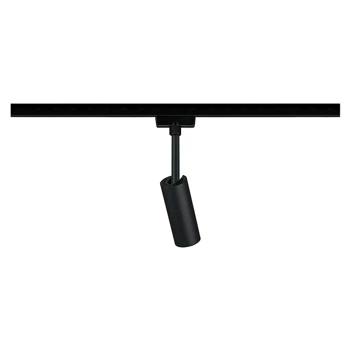 Paulmann URail LED-Spot Tubo - 4,5 W, L x B x H: 10,5 x 4,2 x 18,6 cm, Schwarz, Warmweiß - Schwarze Schienenleuchte mit zylindrischem Strahler und gerichteter Beleuchtung für moderne Innenräume.