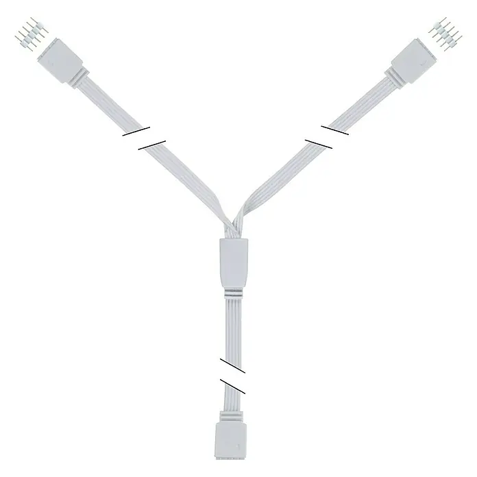 Paulmann MaxLED Distribuidor en Y - L x An x Al: 30 x 12 x 7 mm, Blanco - Cable blanco en forma de Y para tiras LED con conectores de cuatro pines. Ideal para dividir la iluminación LED.