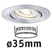 Paulmann LED-Einbauleuchte rund Nova Mini (4 W, Aluminium, Durchmesser: 6,5 cm, Schwenkbar)