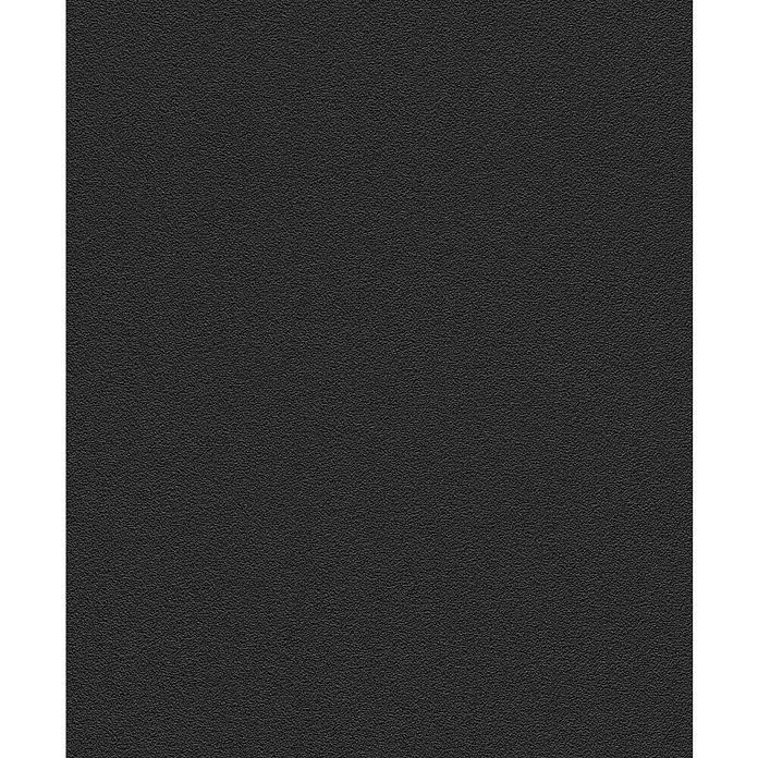 Rasch Kids & Teens III Vliestapete - Schwarz, Uni, 10,05 x 0,53 m - Schwarze Textur, die ein gleichmäßiges, feines Muster für Hintergründe oder Designelemente bietet. Ideal für subtile visuelle Tiefe.