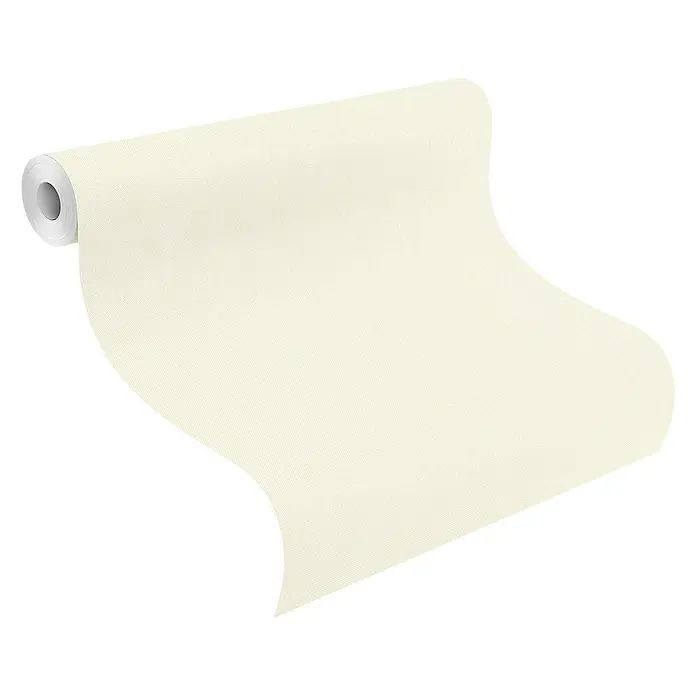 Rasch Unsere Besten 2022 Vliestapete - Creme, Uni, 10,05 x 0,53 m - Eine Rolle eleganter, cremefarbener Tapete mit subtiler Textur, ideal für die Gestaltung stilvoller Innenräume.