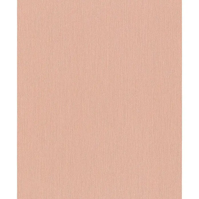Rasch BARBARA Home Collection II Vliestapete - Rosa, Uni, 10,05 x 0,53 m - Texturiertes, pfirsichfarbenes Hintergrundbild. Die subtile vertikale Textur verleiht Wärme und eignet sich perfekt für Wohn- und Gewerberäume.