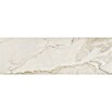 Azteca Wandfliese Calacatta (120 x 40 cm, Weiß/Gold, Hochglänzend, Marmoriert)