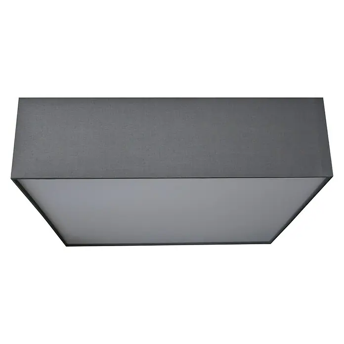 Tween Light Deckenleuchte Tessile - 60 W, L x B x H: 40 x 40 x 11 cm, Grau, E27 - Moderne, rechteckige Deckenleuchte in Grau mit gleichmäßiger Lichtverteilung, ideal für Wohn- und Schlafräume, die eine stilvolle Beleuchtungslösung suchen.