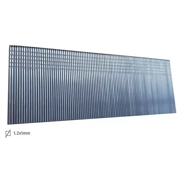 Unicair Clavo con cabeza - Diámetro cabeza: 1,2 mm, Largo: 16 mm, 10.000 ud. - Clavos unidos plateados, 1.2x1mm, para clavadoras.