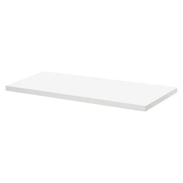 Dolle Walk In Balda adicional Light Board - L x An x Al: 40 x 78,8 x 2,5 cm, Tablero de aglomerado, Color: Blanco - Esta imagen muestra una elegante balda blanca flotante sobre un fondo negro neutro. Ideal para diseños minimalistas.