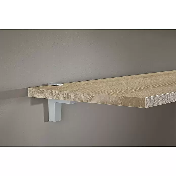 Dolle Wandregalhalter-Set Eliot - Belastbarkeit: 25 kg, Passend für: Regalbodenstärke 6 - 40 mm, Silber, 2 Stk. - Stimmungsaufnahme