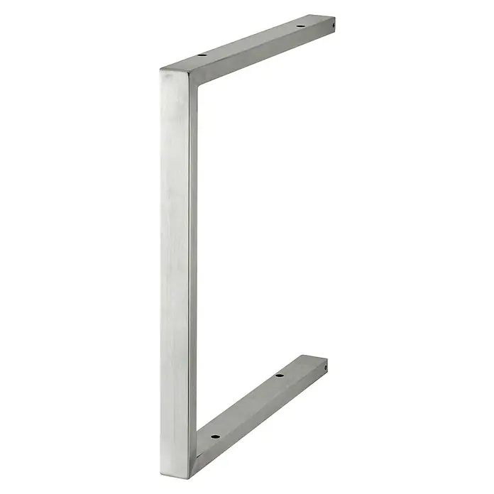 Dolle Soporte de pared para estantes Arco - L x An x Al: 258 x 322 x 32 mm, Carga soportada: 20 kg, Apto para: Estantes - Pata de mesa metálica en forma de U con un acabado cepillado y orificios de montaje para una fácil fijación.