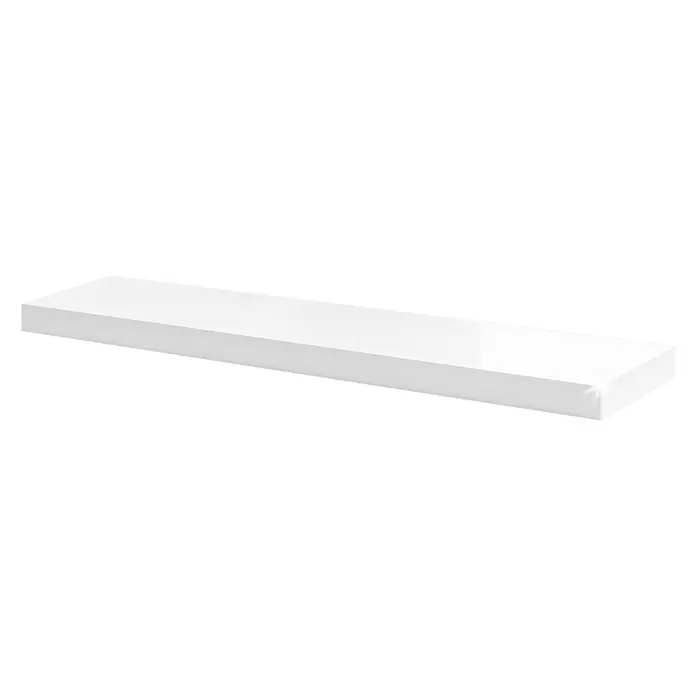 Dolle Estante flotante Big Boy - L x An x Al: 115 x 25 x 5 cm, Blanco brillo, Carga soportada: 30 kg - Un estante blanco flotante para guardar libros u objetos decorativos, perfecto para un ambiente moderno.