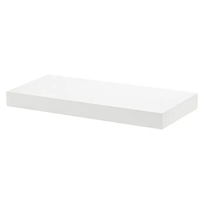Dolle Estante flotante Big Boy - L x An x Al: 44,5 x 20 x 3,7 cm, Blanco, Carga soportada: 15 kg - Una estantería rectangular flotante de pared en blanco. Es un mueble minimalista y moderno para montar en la pared.